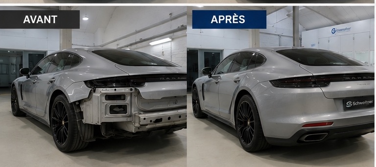 Réparation Après Accident — avant et après réparation